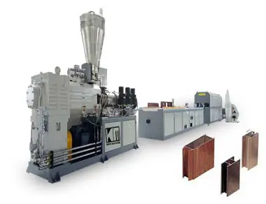 Plastic profile production line