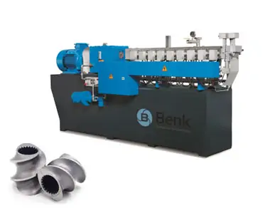 Parallel twin screw extrusion machine